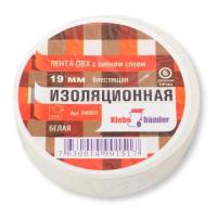 Изолента ПВХ 19 мм белая 20м Klebebander