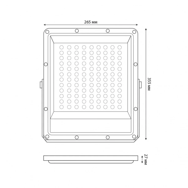 Прожектор светодиодный 150Вт IP65 6500К серый ULF-F51D