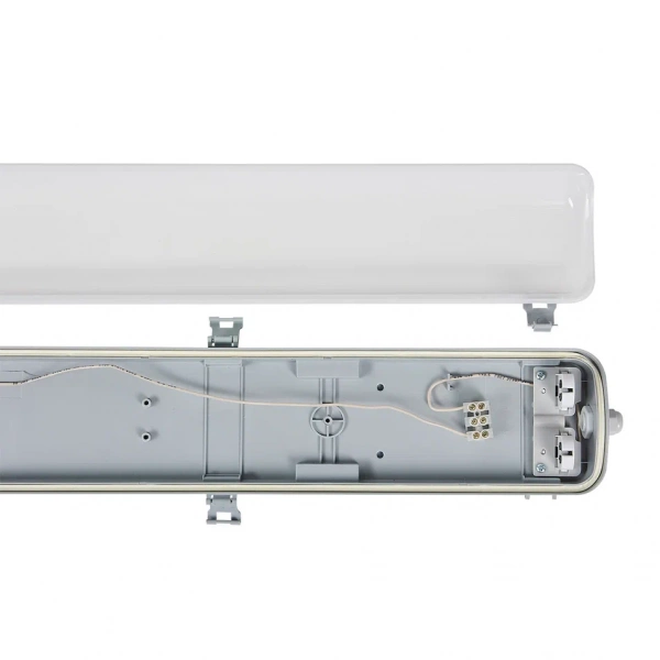 ULO-C41A T8x2/L128 IP65 WHITE Светильник линейный накладной. Без ламп. Цоколь G13, под лампы Т8. TM Uniel