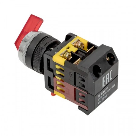 Переключатель ANLC-22 на 3 фикс. полож. красн. 1з+1р